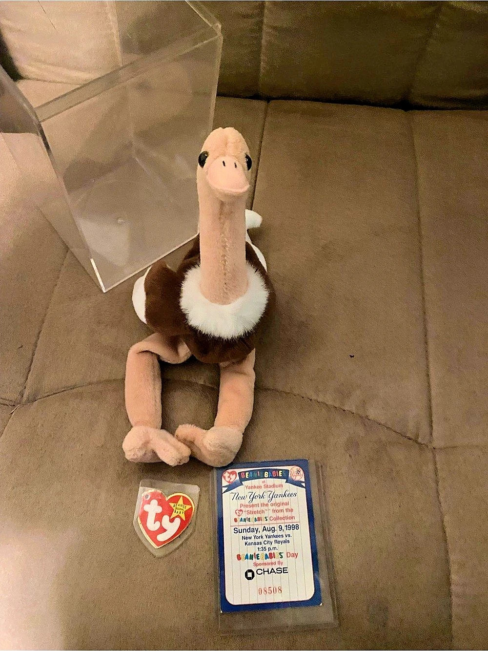 Ty Stretch the Ostrich Beanie Baby Plush New York Yankees